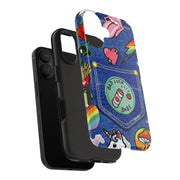 Retro Kidcore Denim Patch Tough Phone Case LavenderCeleste