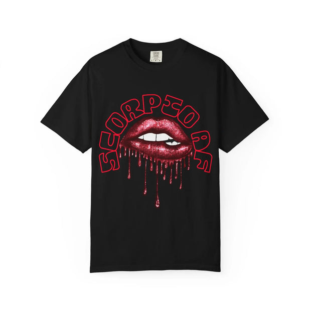 Scorpio AF Dripping Lips Zodiac Comfort Colors Tee LavenderCeleste