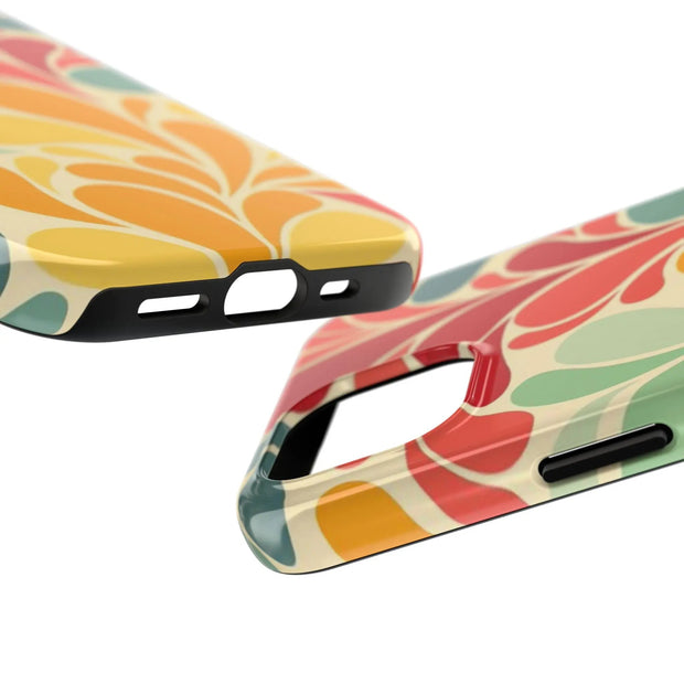 Vintage Retro 70s Abstract Groovy Tough Phone Case LavenderCeleste