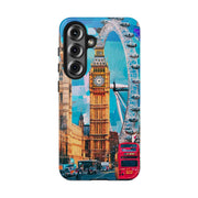 London Big Ben Collage Tough Phone Case – Vibrant City Pop Art Design