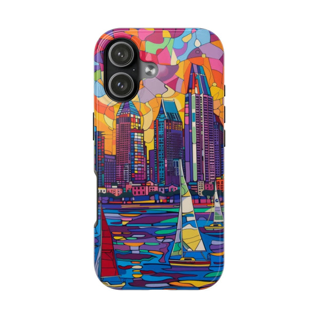 San Diego Skyline Pop Art Tough Phone Case LavenderCeleste