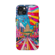 Washington DC Psychedelic Capitol Rainbow Tough Phone Case LavenderCeleste