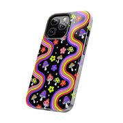 Groovy Mushroom Rainbow Tough Phone Case LavenderCeleste