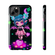 Kawaii Gothic Succubus Neon Heart Tough Phone Case