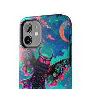 Mothman Tough Phone Case – Psychedelic Neon Cryptid Aesthetic - LavenderCeleste