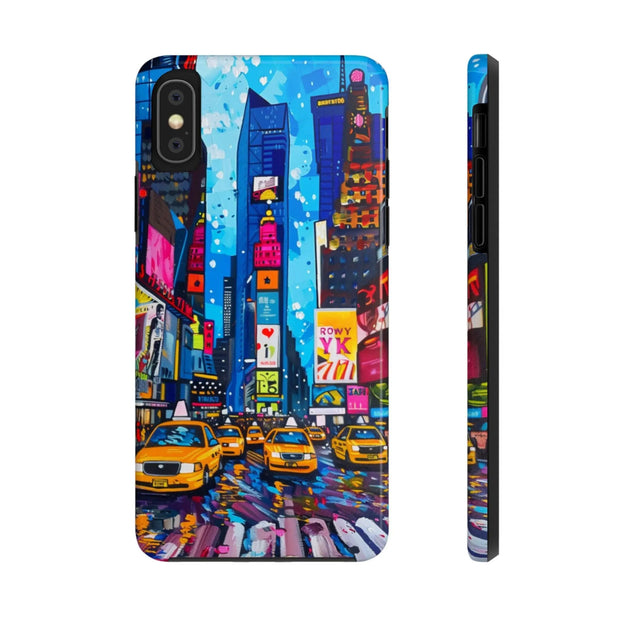 Times Square NYC Pop Art Tough Phone Case LavenderCeleste