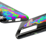 Psychedelic Neon UFO Abduction Tough Phone Case LavenderCeleste