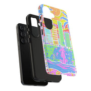 South Beach Miami Mosaic Art Tough Phone Case LavenderCeleste