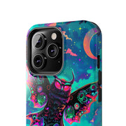 Mothman Tough Phone Case – Psychedelic Neon Cryptid Aesthetic - LavenderCeleste
