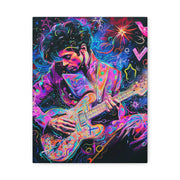 Electric Purple Guitar Legend Matte Canvas Art Printify