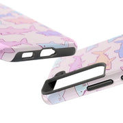 Pastel Shark Pattern Tough Phone Case LavenderCeleste