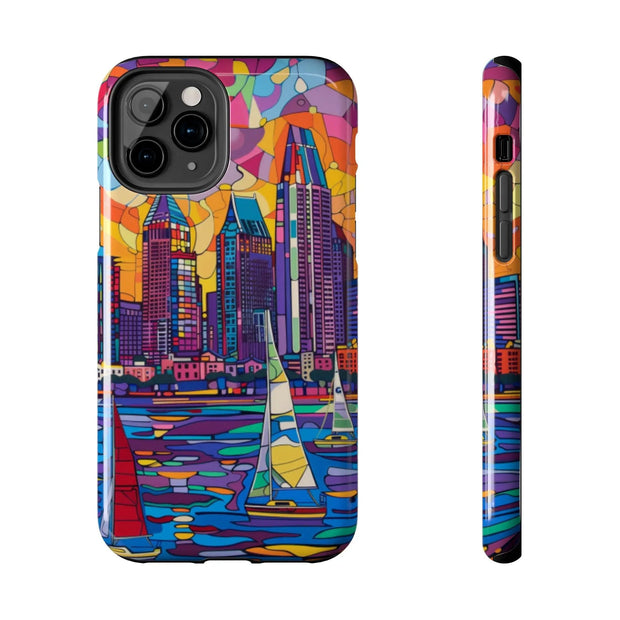 San Diego Skyline Pop Art Tough Phone Case LavenderCeleste