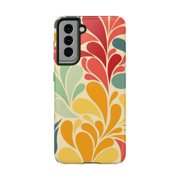 Vintage Retro 70s Abstract Groovy Tough Phone Case LavenderCeleste