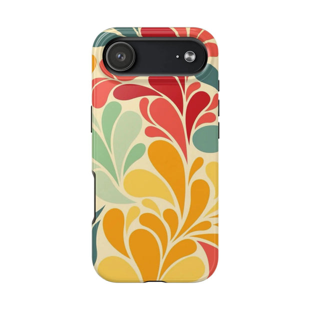 Vintage Retro 70s Abstract Groovy Tough Phone Case LavenderCeleste