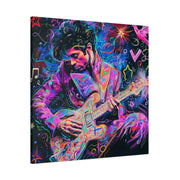 Electric Purple Guitar Legend Matte Canvas Art LavenderCeleste