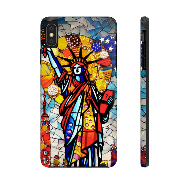 Statue of Liberty Mosaic Art Tough Phone Case LavenderCeleste
