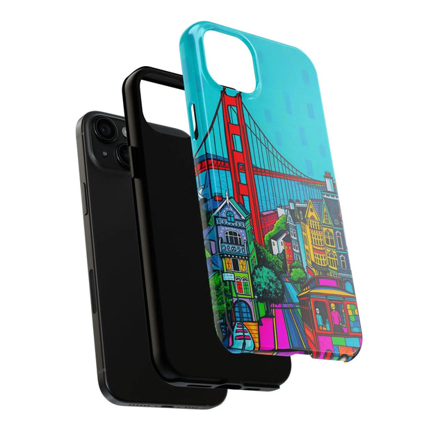 San Francisco Pop Art Colorful City Tough Phone Case LavenderCeleste