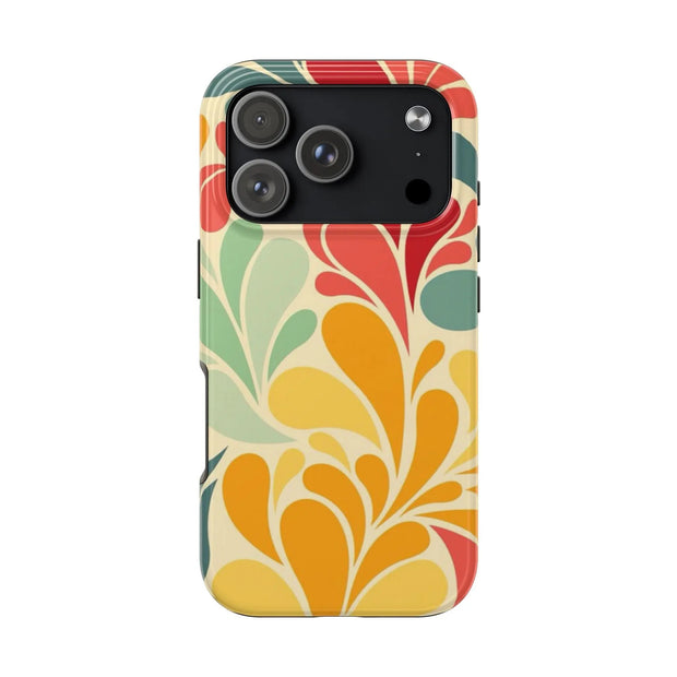 Vintage Retro 70s Abstract Groovy Tough Phone Case LavenderCeleste