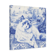 Ragdoll Toile Matte Canvas Art Print LavenderCeleste