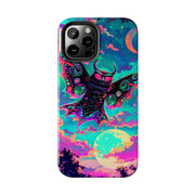 Mothman Tough Phone Case – Psychedelic Neon Cryptid Aesthetic - LavenderCeleste