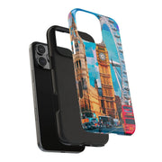 London Big Ben Collage Tough Phone Case – Vibrant City Pop Art Design