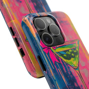 Neon Martini Pop Art Tough Phone Case Printify