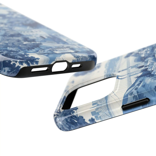 San Francisco Toile de Jouy Scenic Tough Phone Case LavenderCeleste