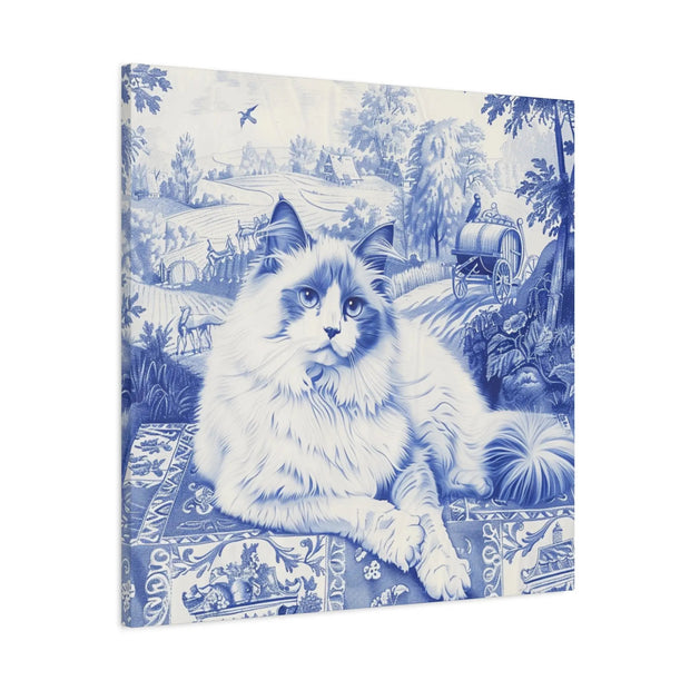 Ragdoll Toile Matte Canvas Art Print LavenderCeleste