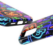 Neon Halloween Pattern Tough Phone Case LavenderCeleste