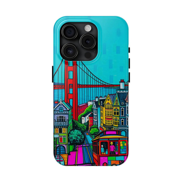 San Francisco Pop Art Colorful City Tough Phone Case LavenderCeleste
