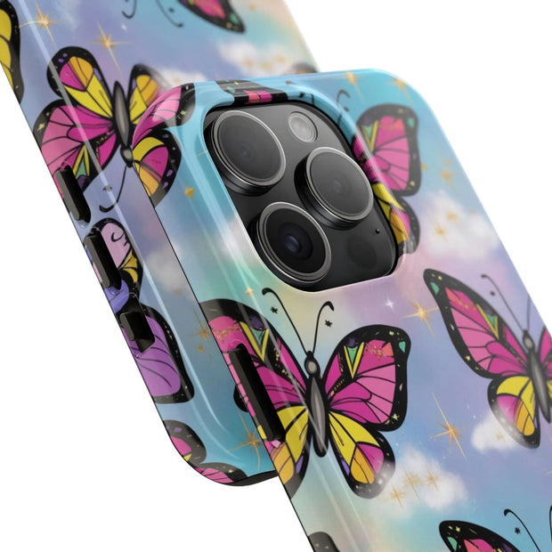 Retro Pop Art Butterfly Sky Tough Phone Case