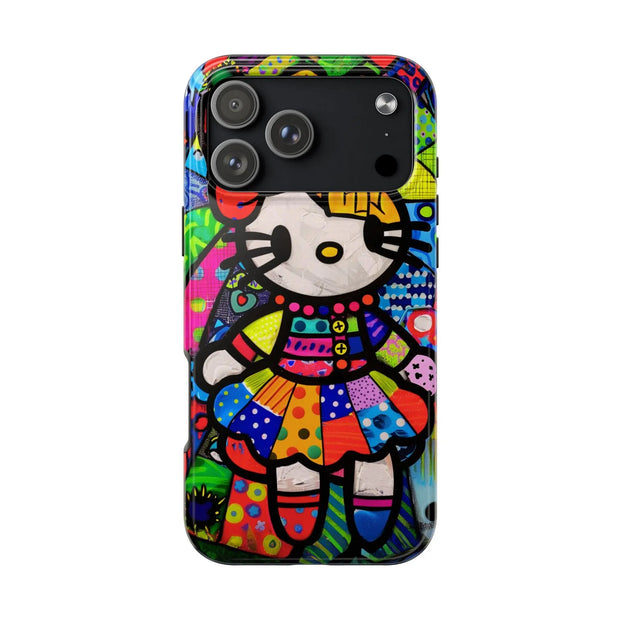 Pop Patchwork Kitty Tough Phone Case Printify
