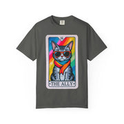 The Ally Pride Cat Tarot Comfort Colors Tee LavenderCeleste