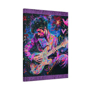 Electric Purple Guitar Legend Matte Canvas Art Printify