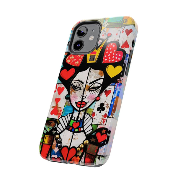 Queen of Hearts Pop Art Tough Phone Case LavenderCeleste