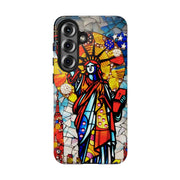 Statue of Liberty Mosaic Art Tough Phone Case LavenderCeleste