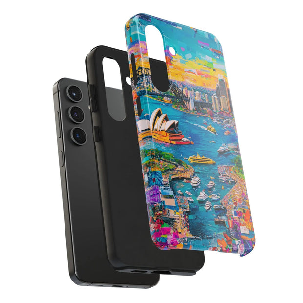 Sydney Collage Skyline Art Tough Phone Case LavenderCeleste