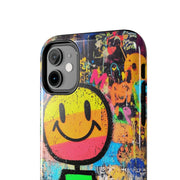 Rainbow Graffiti Smiley Tough Phone Case LavenderCeleste