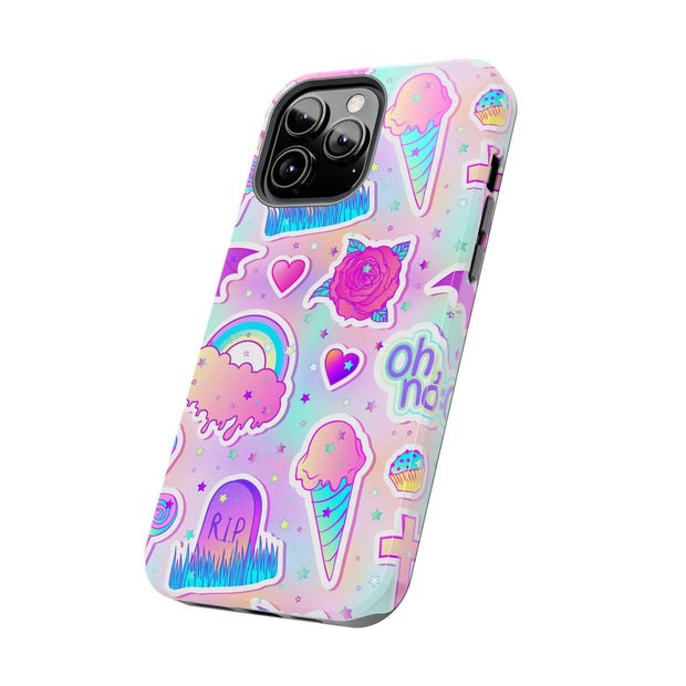 Pastel Goth Kawaii Graveyard Tough Phone Case LavenderCeleste