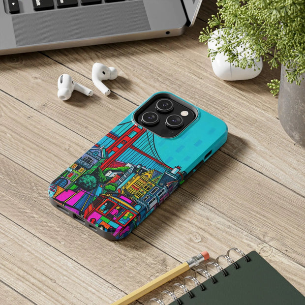 San Francisco Pop Art Colorful City Tough Phone Case LavenderCeleste
