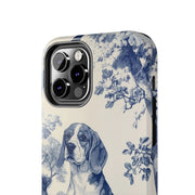 Blue Toile Beagle Country Scenic Tough Phone Case LavenderCeleste