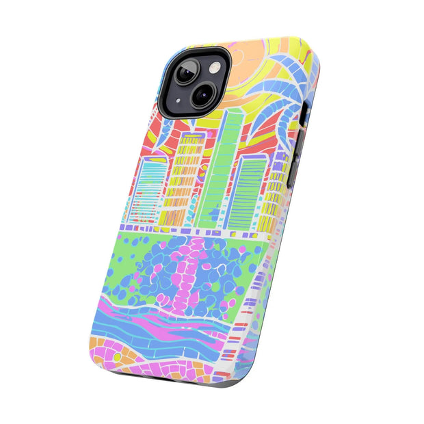 South Beach Miami Mosaic Art Tough Phone Case LavenderCeleste