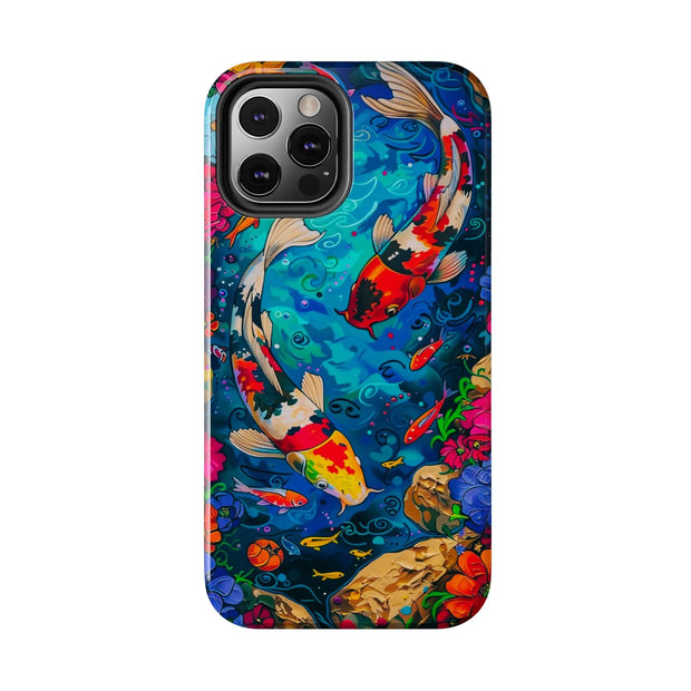 Vibrant Koi Pond Pop Art Tough Phone Case