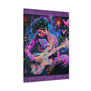 Electric Purple Guitar Legend Matte Canvas Art Printify