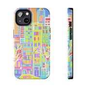 Upper East Side Pastel City Tough Phone Case LavenderCeleste