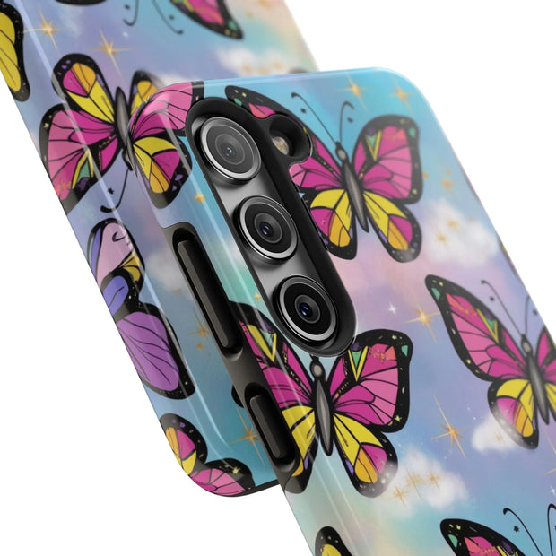 Retro Pop Art Butterfly Sky Tough Phone Case