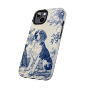 Blue Toile Beagle Country Scenic Tough Phone Case LavenderCeleste