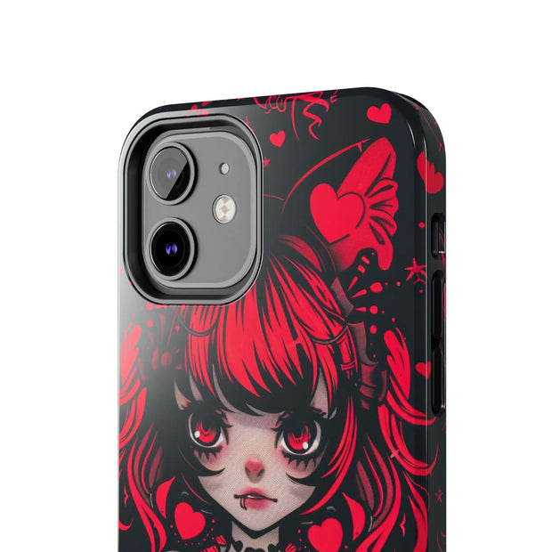 Kawaii Gothpunk Red Heart Tough Phone Case