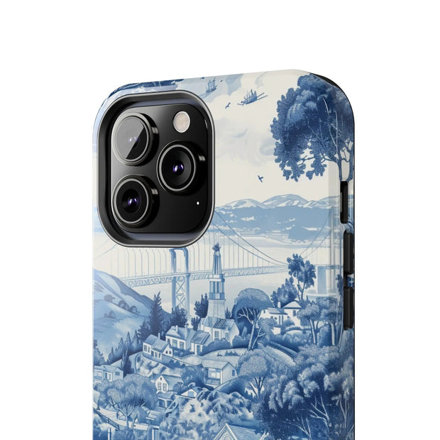 San Francisco Toile de Jouy Scenic Tough Phone Case LavenderCeleste