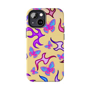 Y2K Butterfly Flames Retro Tough Phone Case LavenderCeleste